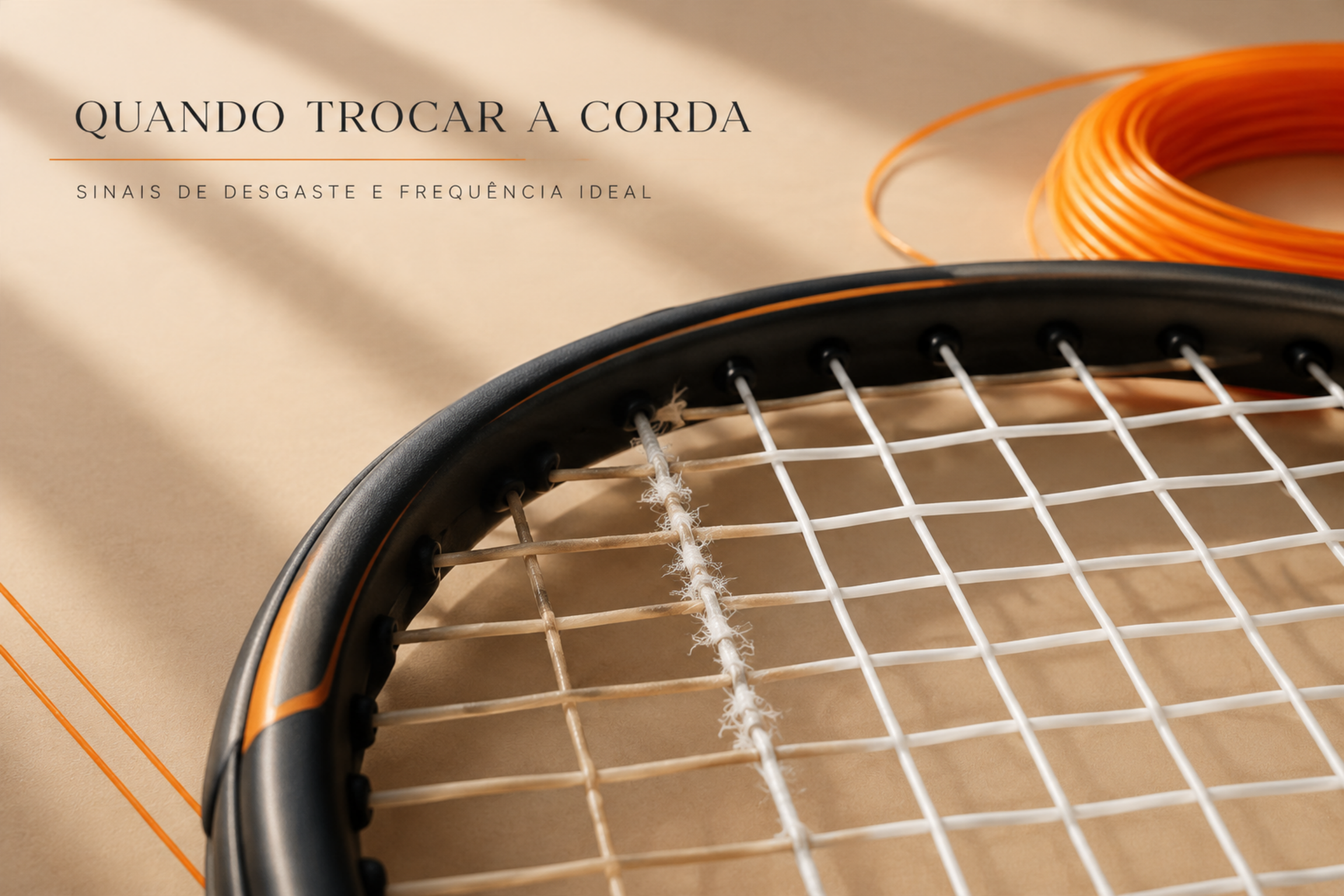 Quando trocar a corda da raquete: sinais de que o encordoamento já passou do ponto